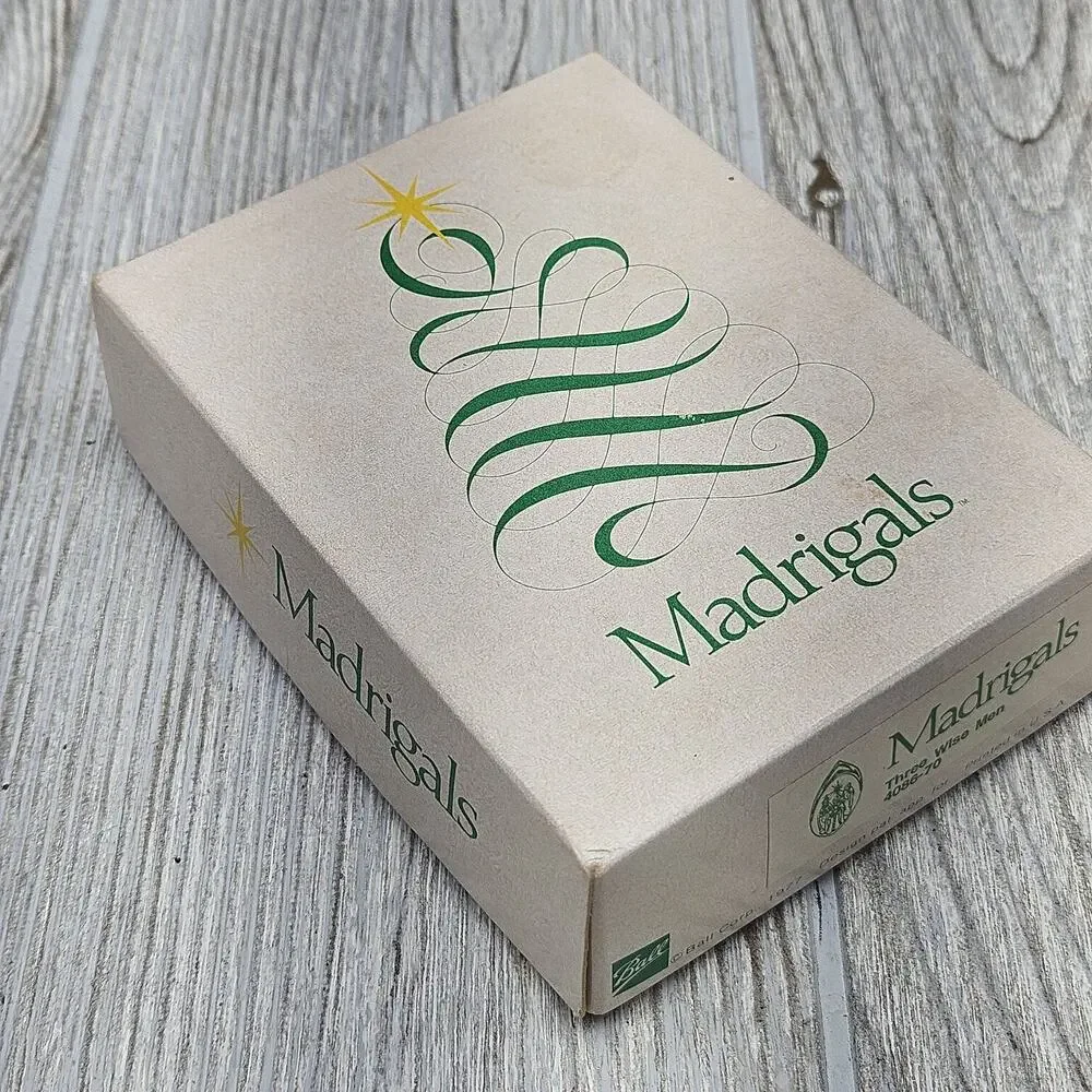 Vintage 1977 Ball Madrigals Three Wise Men Ornament 4086-70 Etched Boxed USA‎